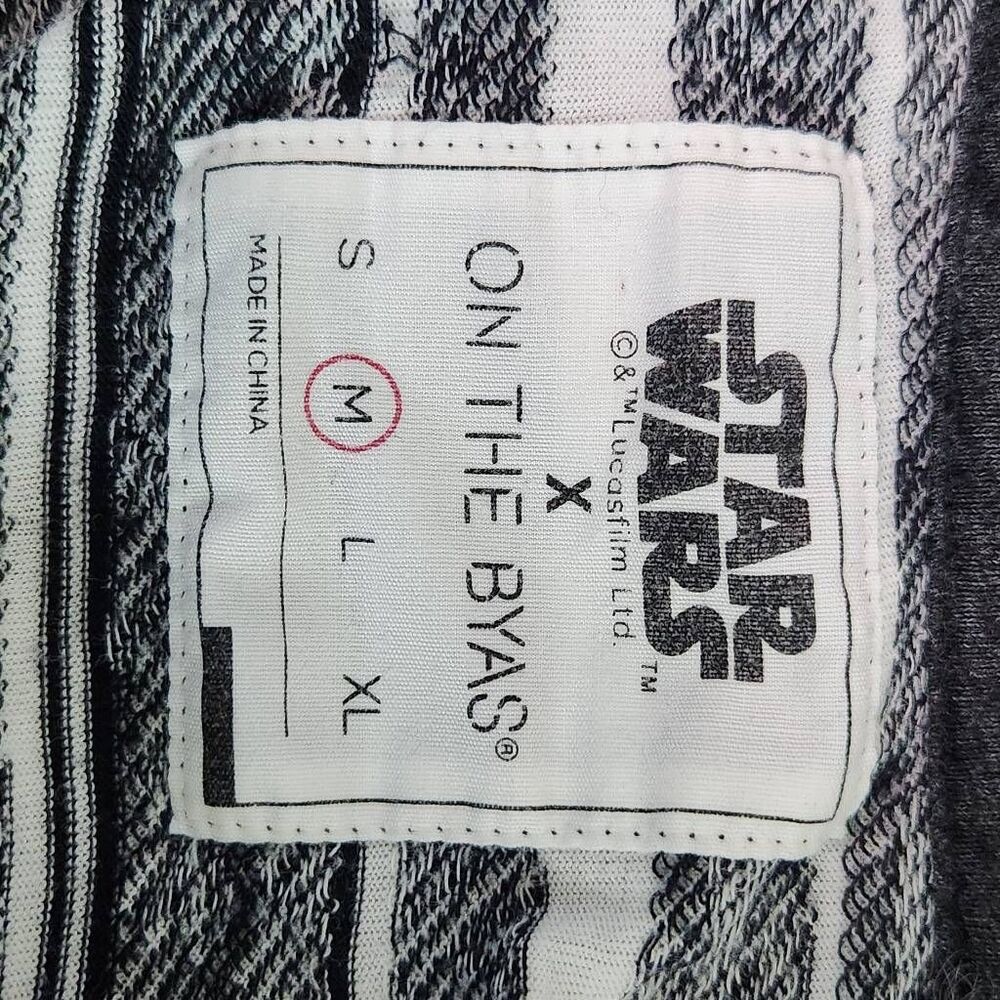 Star Wars Black and White Print Baseball Tee Size Medium Women's Star Wars Top - Picture 6 of 9